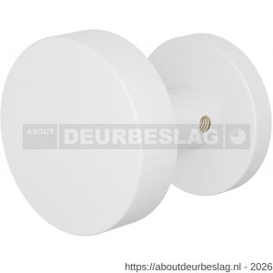 GPF Bouwbeslag ZwartWit GPF9865.62-00 S1 excentrische deurknop 60x16 mm draaibaar met rond rozet wit - R21016634 - afbeelding 1