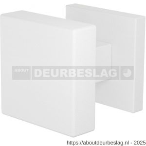 GPF Bouwbeslag ZwartWit GPF9948.62-02L S1 vierkante deurknop 53x53x16 mm draaibaar met vierkant rozet linkswijzend wit - R21016601 - afbeelding 1