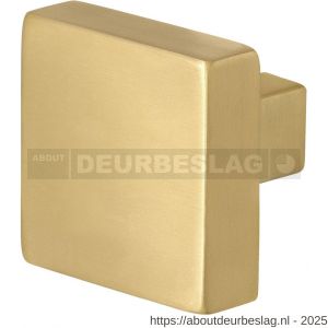 GPF Bouwbeslag PVD GPF9948.P4 S1 vierkante deurknop 53x53x16 mm draaibaar met krukstift PVD mat messing - R21008098 - afbeelding 1