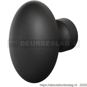 GPF Bouwbeslag ZwartWit GPF9951.61 S1 Ei-deurknop 62 mm draaibaar met krukstift zwart - R21013375 - afbeelding 1
