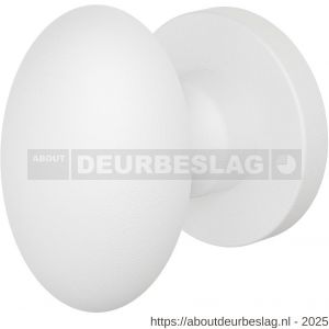 GPF Bouwbeslag ZwartWit GPF9951.62-00 S1 wit Ei-deurknop 62 mm draaibaar met ronde rozet wit - R21016621 - afbeelding 1