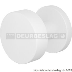 GPF Bouwbeslag ZwartWit GPF9952.62-00 S1 wit vlakke deurknop 52x16 mm draaibaar met ronde rozet wit - R21016626 - afbeelding 1