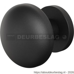 GPF Bouwbeslag ZwartWit GPF9957.61-00 S1 Paddenstoel deurknop 65 mm draaibaar met rond rozet zwart - R21016651 - afbeelding 1