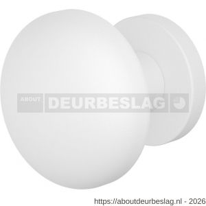 GPF Bouwbeslag ZwartWit GPF9957.62-00 S1 Paddenstoel deurknop 65 mm draaibaar met rond rozet wit - R21016649 - afbeelding 1