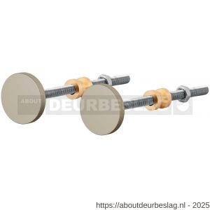 GPF Bouwbeslag Anastasius GPF9957.A4EB 20-22-25-30-32-38 mm bevestigingsset Champagne blend voor enkelzijdige montage door deur zonder rozet set 2 stuks - R21020502 - afbeelding 1