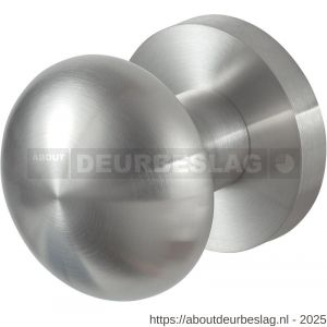 GPF Bouwbeslag RVS GPF9959.09-00 S1 Paddenstoel deurknop 52 mm draaibaar met rond rozet RVS geborsteld - R21014083 - afbeelding 1