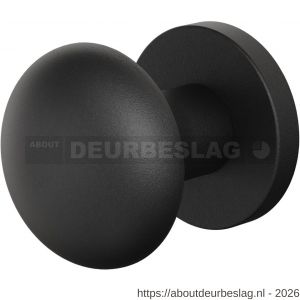 GPF Bouwbeslag ZwartWit GPF9959.61-00 S1 Paddenstoel deurknop 52 mm draaibaar met rond rozet zwart - R21016652 - afbeelding 1