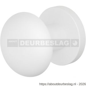 GPF Bouwbeslag ZwartWit GPF9959.62-00 S1 Paddenstoel deurknop 52 mm draaibaar met rond rozet wit - R21016650 - afbeelding 1