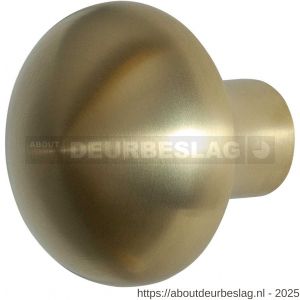 GPF Bouwbeslag PVD GPF9959.P4 S1 Paddenstoel deurknop 52 mm draaibaar met krukstift PVD mat messing - R21011063 - afbeelding 1