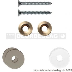GPF Bouwbeslag Anastasius GPF9969.A3EB enkele greep bevestigingsset met vlak rozet 19x2 mm en 19x2 mm transparant onder rozet Mocca blend - R21017504 - afbeelding 1