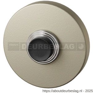 GPF Bouwbeslag Anastasius GPF9826.A4.1100 beldrukker rond 50x8 mm met zwarte button Champagne blend - R21008980 - afbeelding 1