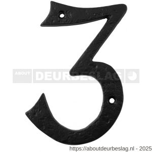 Kirkpatrick KP1979 huisnummer 3 152 mm smeedijzer zwart - R21003496 - afbeelding 1