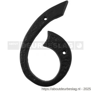 Kirkpatrick KP1979 huisnummer 6 152 mm smeedijzer zwart - R21003493 - afbeelding 1