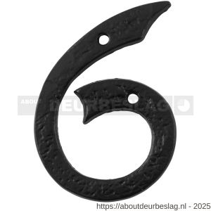 Kirkpatrick KP1978 huisnummer 6 101 mm smeedijzer zwart - R21003478 - afbeelding 1
