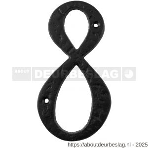 Kirkpatrick KP1979 huisnummer 8 152 mm smeedijzer zwart - R21003491 - afbeelding 1