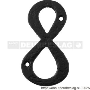 Kirkpatrick KP1978 huisnummer 8 101 mm smeedijzer zwart - R21003475 - afbeelding 1