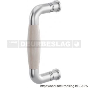 GPF Bouwbeslag RVS GPF4943.09A Ika deurgreep gebogen 130x60/114 mm RVS geborsteld-eiken whitewash met enkel- en dubbelzijdige bevestiging GPF4 - R21003256 - afbeelding 1