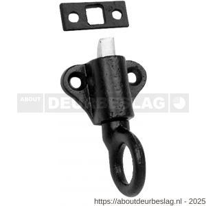 Kirkpatrick KP0607 raamknip met sluitplaat 38x76 mm smeedijzer zwart - R21005010 - afbeelding 1
