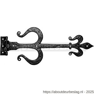 Kirkpatrick KP0621 heng met scharnier 508x209 mm smeedijzer zwart - R21000041 - afbeelding 1