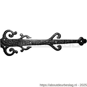 Kirkpatrick KP0821 sierheng zonder scharnier 203x70 mm smeedijzer zwart - R21000058 - afbeelding 1