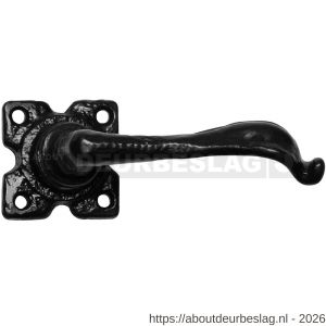 Kirkpatrick KP0879R deurkruk gatdeel op rozet 50x50 mm rechtswijzend smeedijzer zwart - R21000402 - afbeelding 1