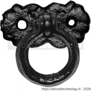 Kirkpatrick KP0910 ladering 30 mm op rozet 50x25 mm smeedijzer zwart - R21005314 - afbeelding 1