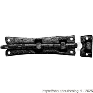 Kirkpatrick KP1156 deurschuif met krul 152x46 mm smeedijzer zwart - R21000121 - afbeelding 1