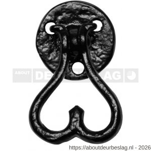 Kirkpatrick KP1217 ladering 40x37 mm op rozet 35 mm smeedijzer zwart - R21005321 - afbeelding 1