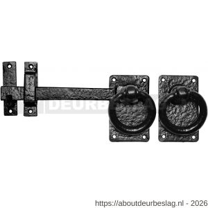 Kirkpatrick KP1248 klinkstel met ring 220 mm lichter 180 mm smeedijzer zwart - R21000091 - afbeelding 1