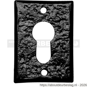 Kirkpatrick KP1400 cilinderrozet 70x50 mm smeedijzer zwart - R21003523 - afbeelding 1