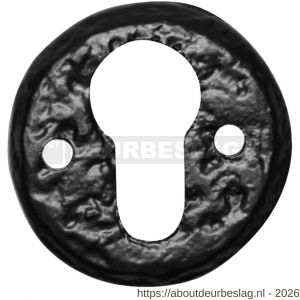 Kirkpatrick KP1401 cilinderrozet 50 mm smeedijzer zwart - R21003524 - afbeelding 1