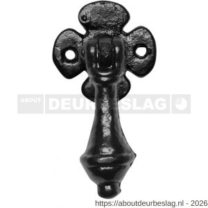 Kirkpatrick KP1543 ladetrekker 55 mm op rozet 41 mm smeedijzer zwart - R21005248 - afbeelding 1