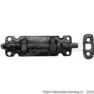 Kirkpatrick KP1547 deurschuif met bocht 101x25 mm smeedijzer zwart - R21000123 - afbeelding 1