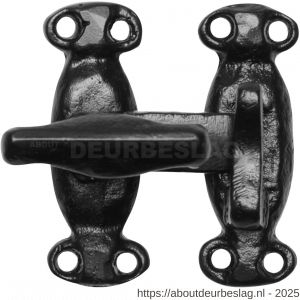 Kirkpatrick KP1557 loketsluiting 75x60 mm smeedijzer zwart - R21000124 - afbeelding 1