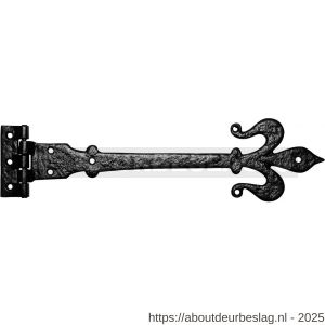 Kirkpatrick KP1820 heng met scharnier 406x108 mm smeedijzer zwart - R21000065 - afbeelding 1