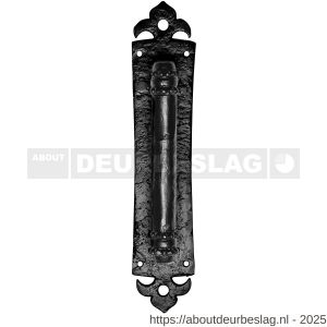 Kirkpatrick KP2155 deurgreep 210 mm op schild 339x73 mm smeedijzer zwart - R21003208 - afbeelding 1