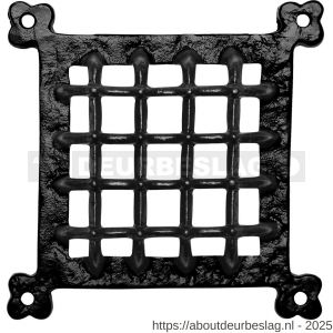 Kirkpatrick KP2176 rooster voor deurluik 171x171 mm smeedijzer zwart - R21000291 - afbeelding 1