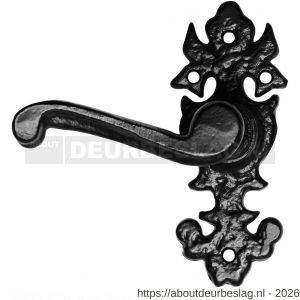 Kirkpatrick KP2434L deurkruk gatdeel op rozet 135x55 mm linkswijzend smeedijzer zwart - R21000404 - afbeelding 1