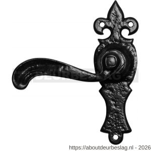 Kirkpatrick KP2442L blind deurkruk gatdeel op schild 152x50 mm blind linkswijzend smeedijzer zwart - R21002981 - afbeelding 1