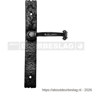 Kirkpatrick KP2459R PC72 deurkruk gatdeel op schild 266x38 mm PC72 rechtswijzend smeedijzer zwart - R21006022 - afbeelding 1