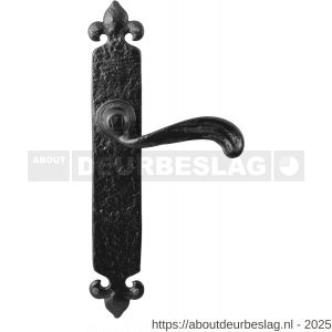 Kirkpatrick KP2462 WC63/8 deurkruk op schild 288x45 mm WC63/8 smeedijzer zwart - R21002929 - afbeelding 1
