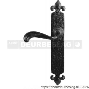 Kirkpatrick KP2462L PC72 deurkruk gatdeel op schild 288x45 mm PC72 linkswijzend smeedijzer zwart - R21003013 - afbeelding 1