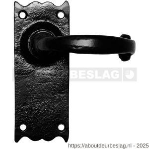 Kirkpatrick KP2519 blind deurkruk op schild 127x50 blind smeedijzer zwart - R21002939 - afbeelding 1