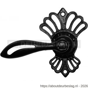 Kirkpatrick KP2565L deurkruk gatdeel op rozet 102x70 mm linkswijzend smeedijzer zwart - R21000406 - afbeelding 1