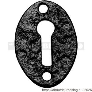 Kirkpatrick KP3011 sleutelrozet ovaal 45x34 mm smeedijzer zwart - R21003756 - afbeelding 1