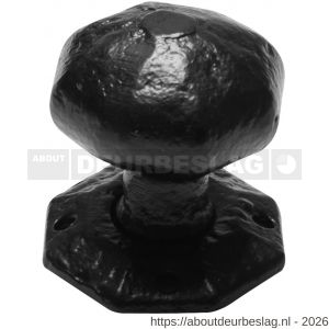 Kirkpatrick KP3056 knopkruk 55 mm op rozet 58 mm draaibaar smeedijzer zwart - R21003058 - afbeelding 1