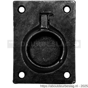 Kirkpatrick KP3062 luikring 76x54 mm smeedijzer zwart - R21004987 - afbeelding 1