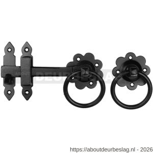 Kirkpatrick KP3258 klinkstel met ring 152 mm smeedijzer zwart - R21000093 - afbeelding 1