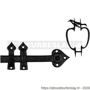 Kirkpatrick KP3625 boerenklinkstel tweezijden greep lichter 203 mm plaat tot en met duim 241 mm smeedijzer zwart - R21000096 - afbeelding 1