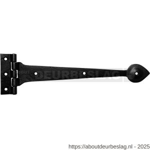 Kirkpatrick KP3679 heng met scharnier 457x105 mm smeedijzer zwart - R21000066 - afbeelding 1
